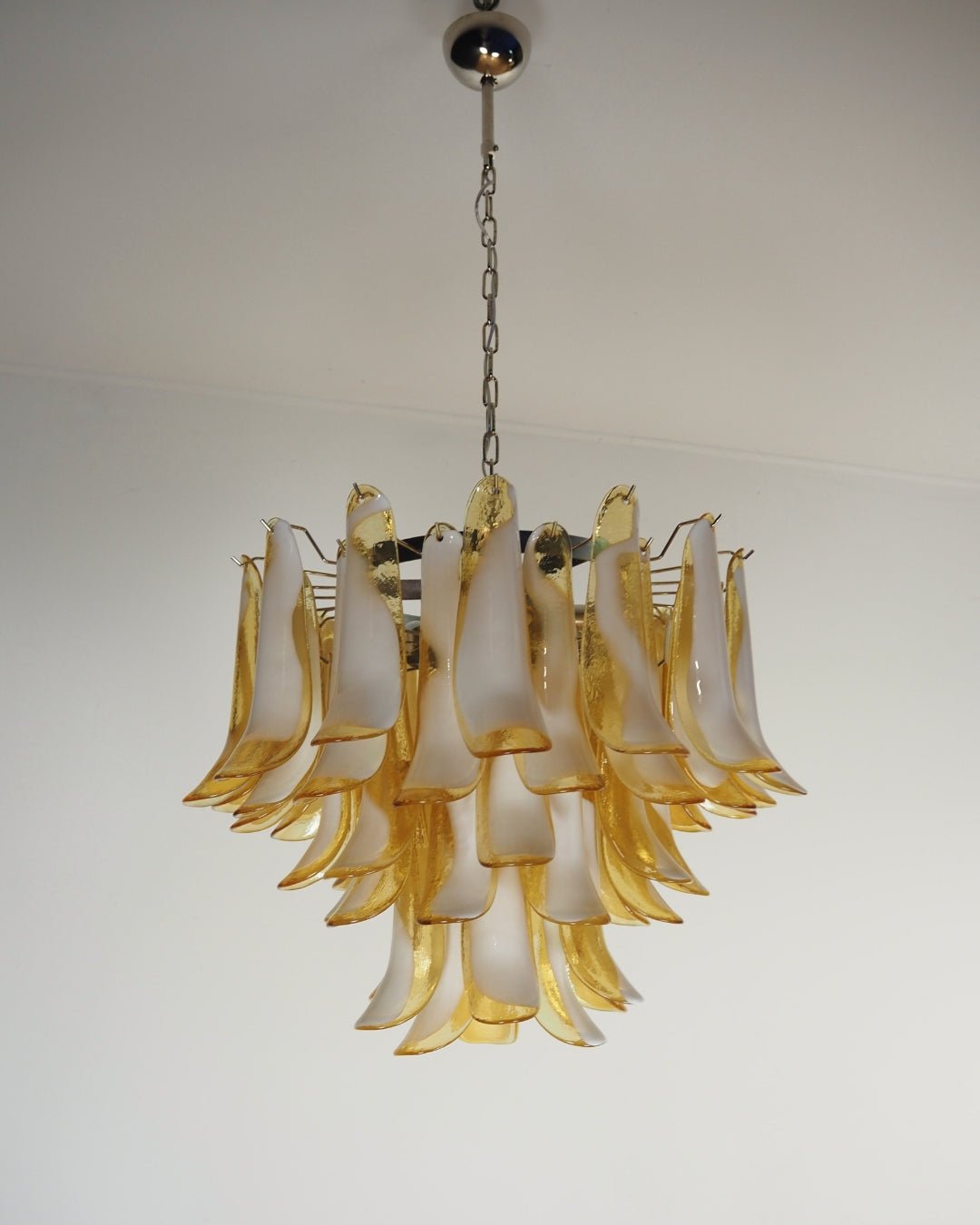 Murano Mazzega | 53 Glass | Amber & White