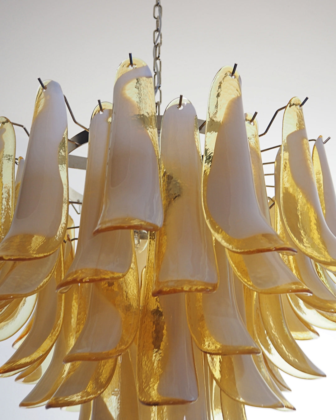 Murano Mazzega | 53 Glass | Amber & White