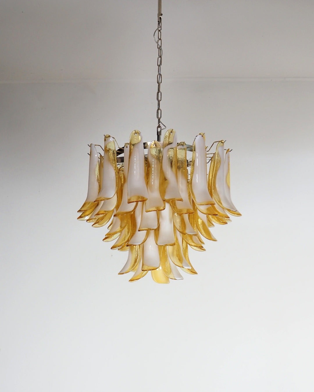 Murano Mazzega | 53 Glass | Amber & White