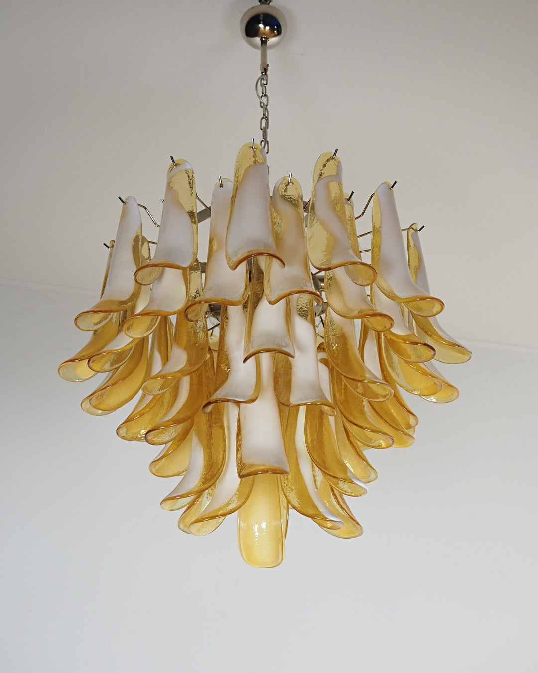 Murano Mazzega | 53 Glass | Amber & White