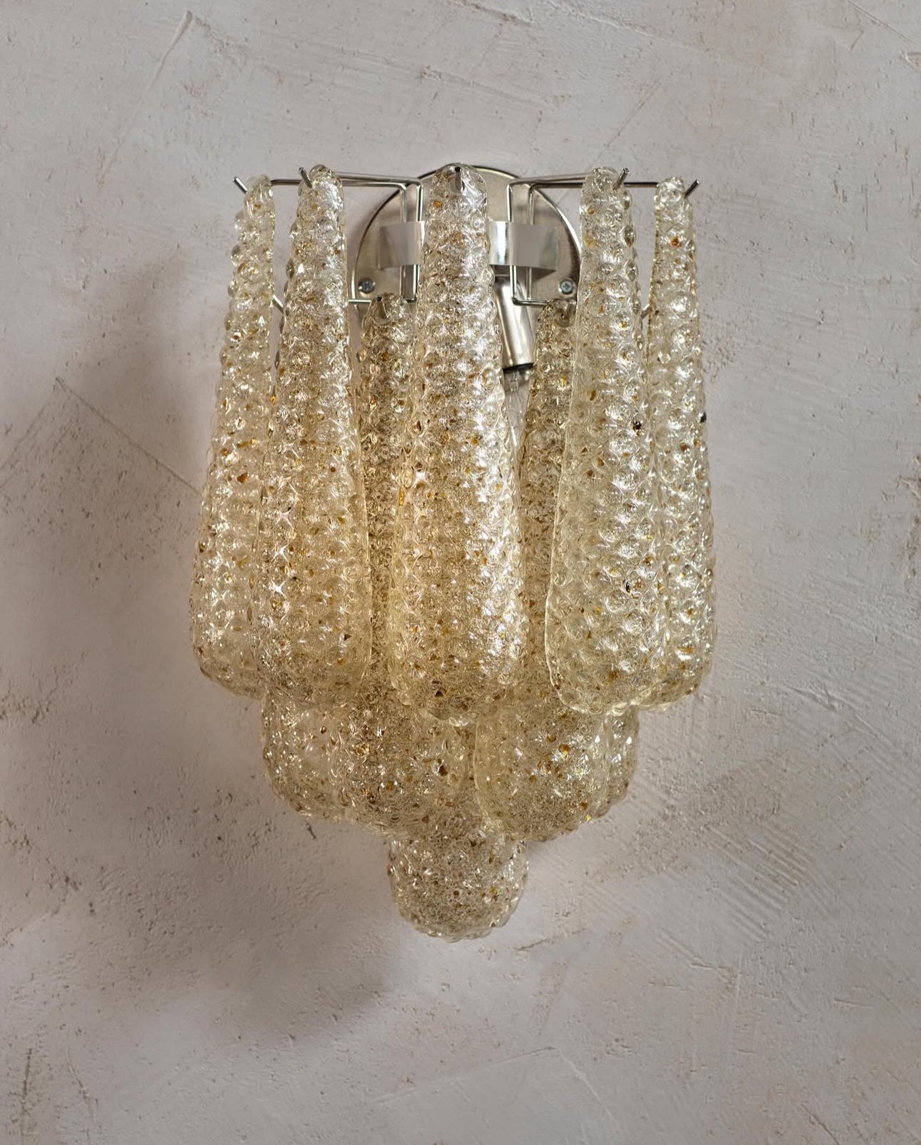 Murano Drop | Wall Sconce Pair | Amber