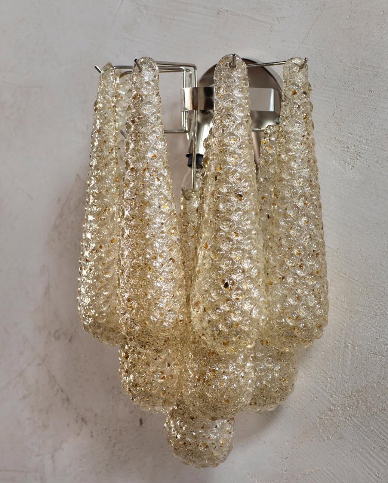 Murano Drop | Wall Sconce Pair | Amber