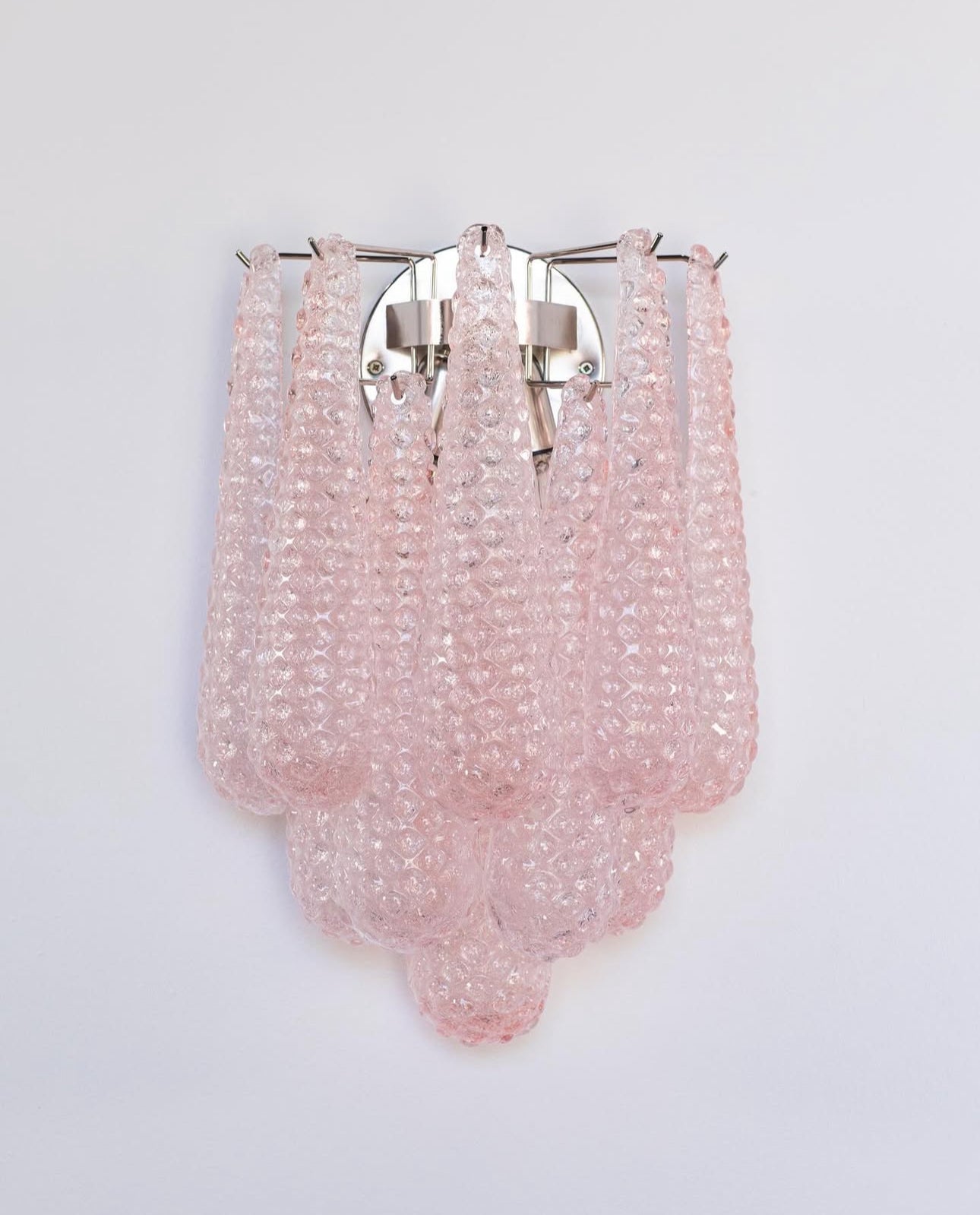 Murano Drop | Wall Sconce Pair | Pink