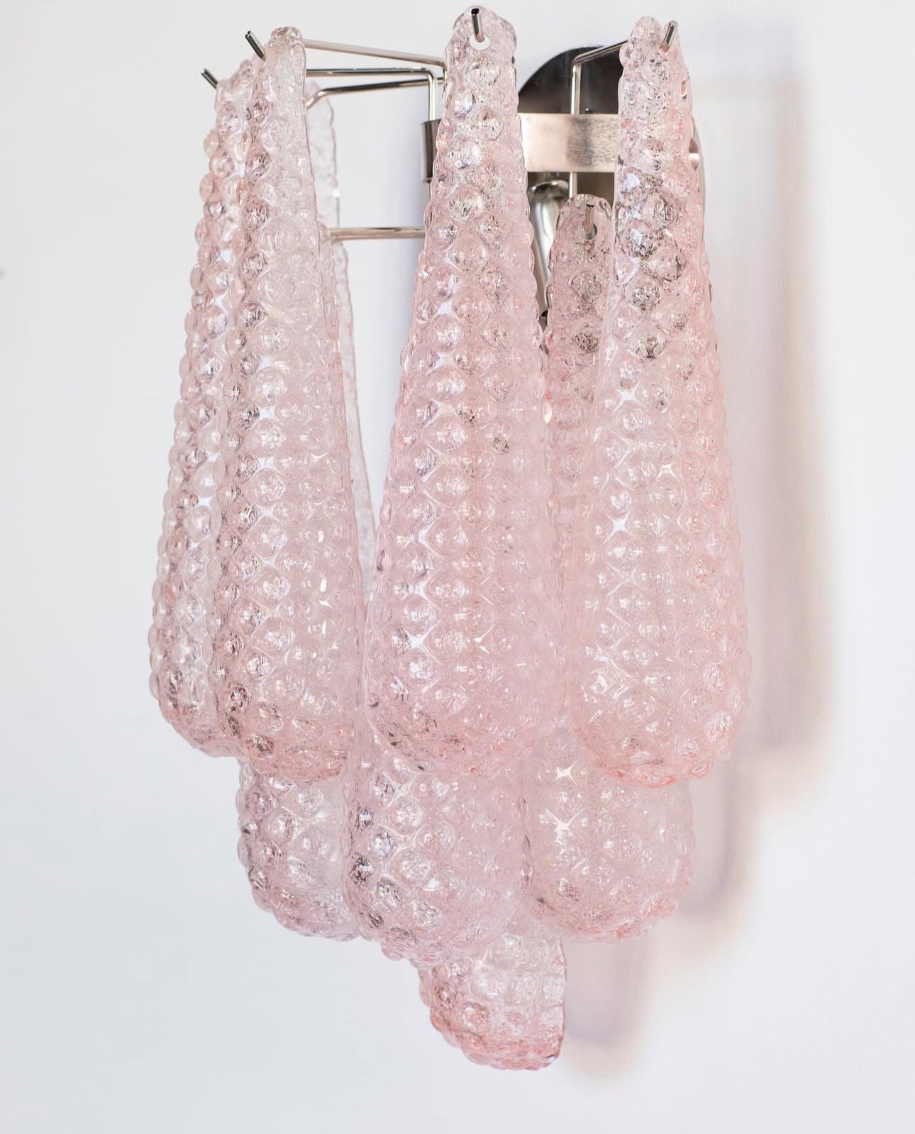 Murano Drop | Wall Sconce Pair | Pink