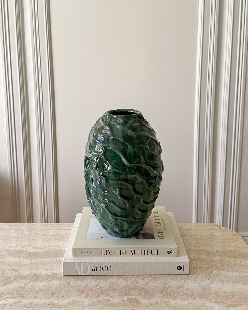 Wave vase Green