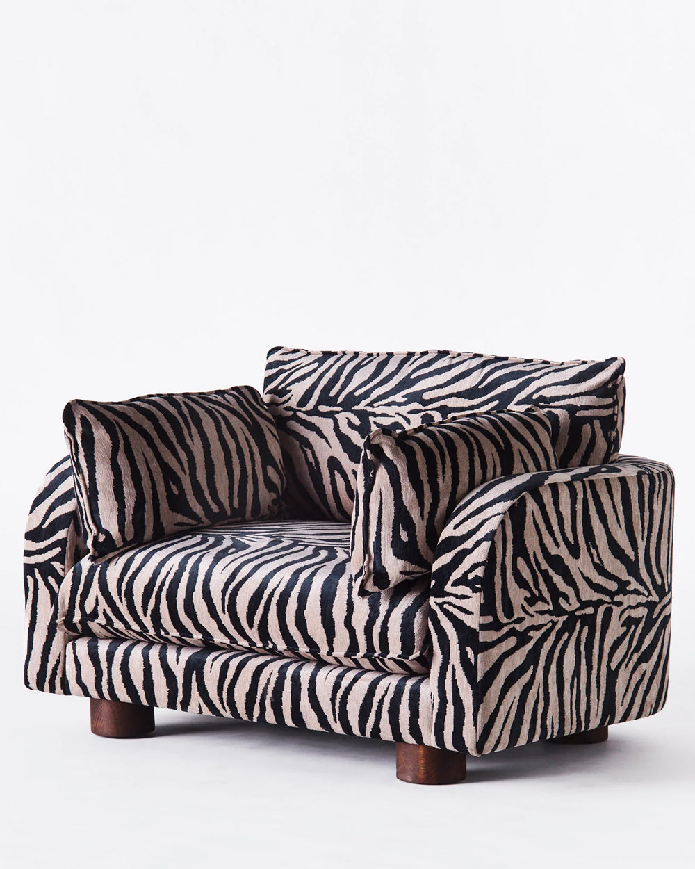 Miles Love Seat Zebra