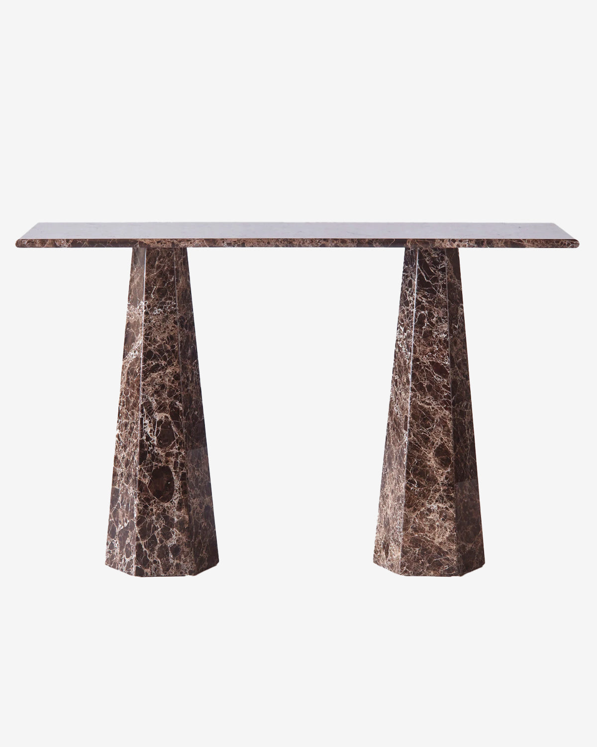 Hexagon Console Table Dark Emperador