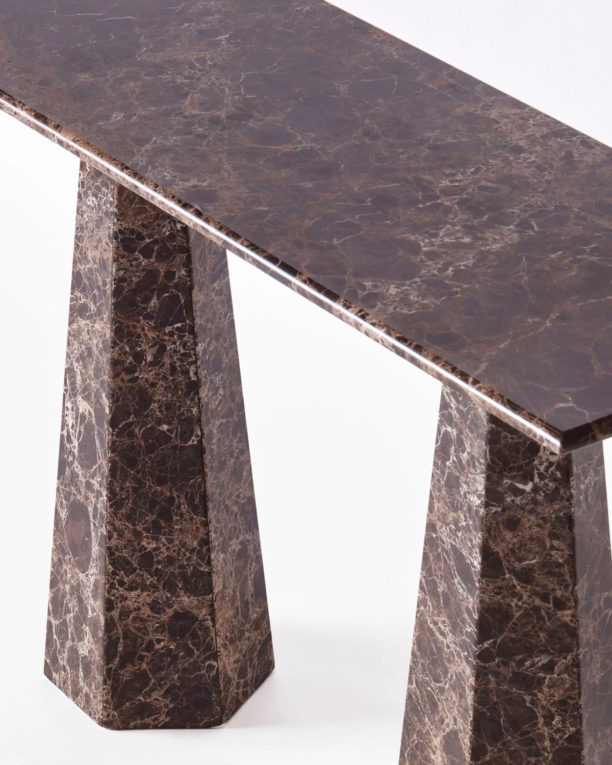 Hexagon Console Table Dark Emperador